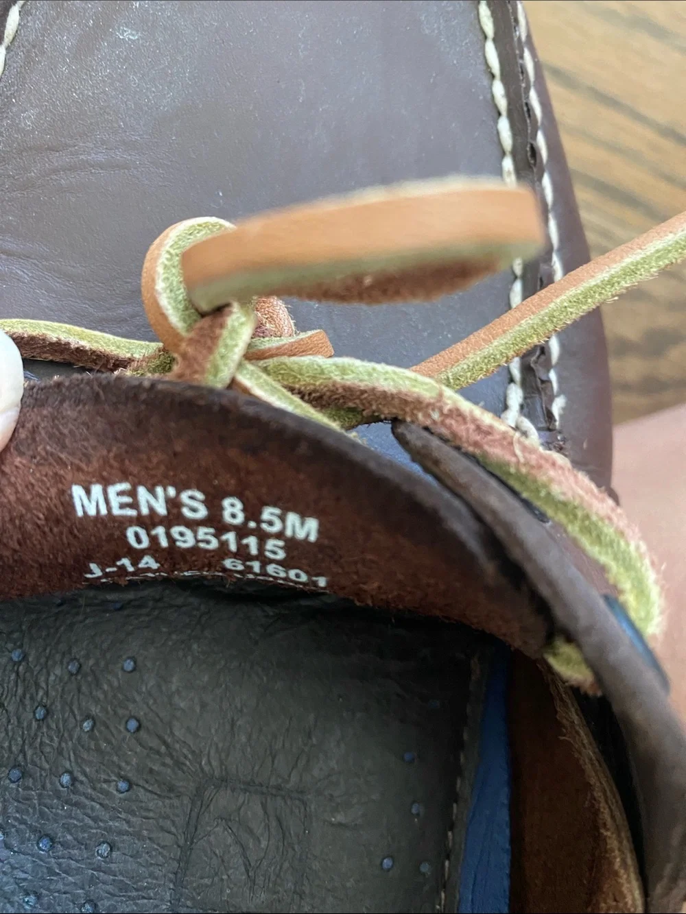 Sperry Brown Leather 2-Eye Boat Shoes with Tan Laces